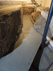 Basement waterproofing techniques by Basement Repair Specialists, featuring interior drainage and sump pumps.