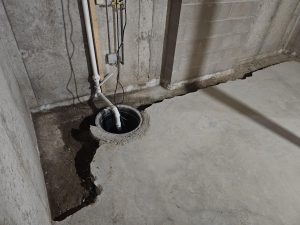 Sump pump and interior water control system in an Appleton, WI basement